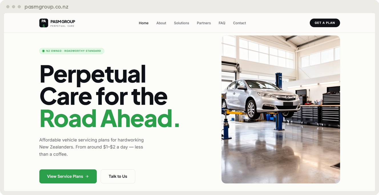 PASM Group subscription vehicle-care platform built by SpiderWebs Solomon Islands
